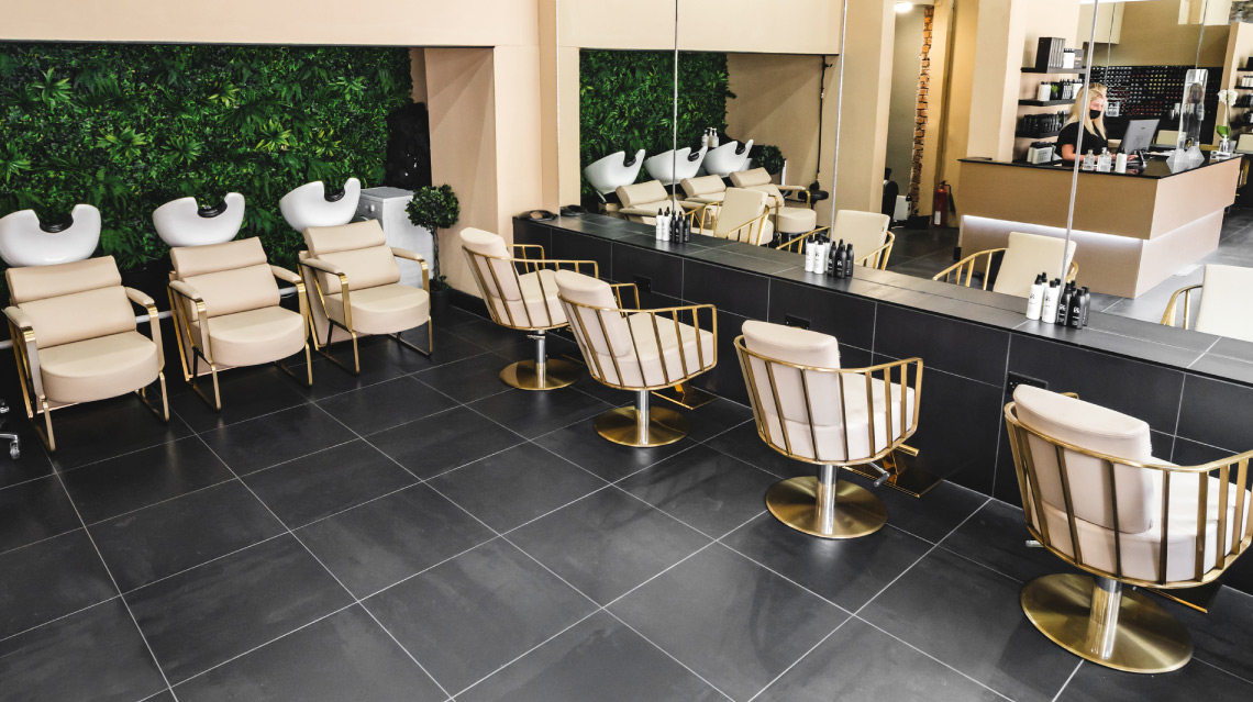 KZ Hair, modern & contemporary salons are spacious and centrally located